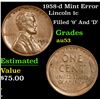 Image 1 : 1958-d Mint Error Lincoln Cent 1c Grades Select AU