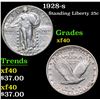 Image 1 : 1928-s Standing Liberty Quarter 25c Grades xf