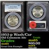 Image 1 : PCGS 1952-p Wash/Car Old Commem Half Dollar 50c Graded ms65 By PCGS