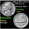 Image 1 : 1964-p Mint Error Jefferson Nickel 5c Grades Select AU