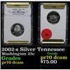 Image 1 : 2002-s Silver Tennessee Washington Quarter 25c Graded By SGS