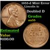 Image 1 : 1955-d Mint Error Lincoln Cent 1c Grades Choice AU