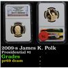 Image 1 : NGC 2009-s James K. Polk Presidential Dollar $1 Graded pr69 dcam By NGC