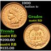 Image 1 : 1900 Indian Cent 1c Grades Choice Unc RD