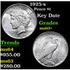 Image 1 : 1925-s Peace Dollar $1 Grades Select+ Unc