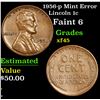Image 1 : 1956-p Mint Error Lincoln Cent 1c Grades xf+