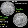 Image 1 : 1830 Capped Bust Half Dollar 50c Grades xf+