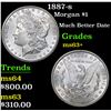 Image 1 : 1887-s Morgan Dollar $1 Grades Select+ Unc