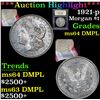 Image 1 : ***Auction Highlight*** 1921-p Morgan Dollar $1 Graded Choice Unc DMPL By USCG (fc)
