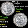 Image 1 : 1891-p Morgan Dollar $1 Grades Select Unc