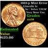 Image 1 : 1965-p Mint Error Lincoln Cent 1c Grades Choice AU/BU Slider