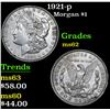 Image 1 : 1921-p Morgan Dollar $1 Grades Select Unc