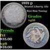 Image 1 : 1891-p Seated Liberty Quarter 25c Grades vg+