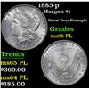 Image 1 : 1885-p Morgan Dollar $1 Grades GEM Unc PL