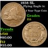 Image 1 : 1858 SL Flying Eagle Cent 1c Grades f+