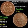 Image 1 : 1863 Philadelphia Civil War Token 1c Grades vf++