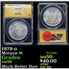 Image 1 : ANACS 1879-o Morgan Dollar $1 Graded au50 By AnaCS