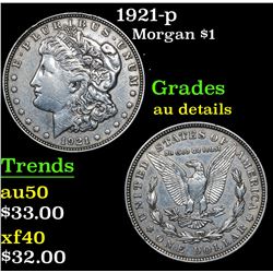 1921-p Morgan Dollar $1 Grades AU Details