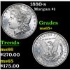 Image 1 : 1880-s Morgan Dollar $1 Grades GEM+ Unc