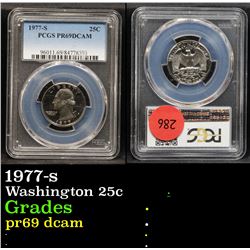 PCGS 1977-s Washington Quarter 25c Graded pr69 dcam By PCGS