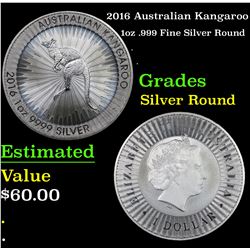 2016 Australian Kangaroo Silver Round
