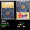 Image 1 : ANACS 1863 Indian Cent 1c Graded vf30 By ANACS