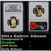Image 1 : NGC 2011-s Andrew Johnson Presidential Dollar $1 Graded pr69 dcam By NGC