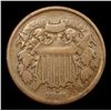 Image 2 : 1865 Two Cent Piece 2c Grades vf+