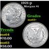 Image 1 : 1921-p Morgan Dollar $1 Grades Select+ Unc