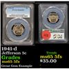 Image 1 : PCGS 1941-d Jefferson Nickel 5c Graded ms65 5fs By PCGS