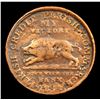 Image 2 : 1834 running boar Hard Times Token 1c Grades xf+