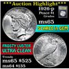 Image 1 : ***Auction Highlight*** 1926-p Peace Dollar $1 Graded GEM Unc By USCG (fc)