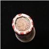 Image 2 : Mixed small cents 1c orig shotgun roll, 1917-d Wheat Cent, 1891 Indian Cent other end