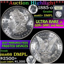 ***Auction Highlight*** 1885-o Morgan Dollar $1 Graded GEM+ DMPL By USCG (fc)