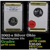 Image 1 : 2002-s Silver Ohio Washington Quarter 25c Graded By SGS