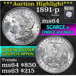 ***Auction Highlight*** 1891-p Morgan Dollar $1 Graded Choice Unc By USCG (fc)