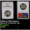 Image 1 : NGC 1992-p Olympics Modern Commem Half Dollar 50c Graded ms69 By NGC