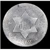 Image 2 : 1852 Three Cent Silver 3cs Grades vg+