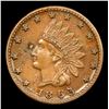 Image 2 : 1863 Indian Civil War Token 1c Grades Select Unc BN