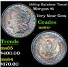 Image 1 : 1885-p Rainbow Toned Morgan Dollar $1 Grades Choice+ Unc