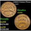 Image 1 : (1863) Union Flour Civil War Token 1c Grades Choice AU/BU Slider+