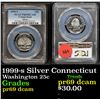 Image 1 : PCGS 1999-s Silver Connecticut Washington Quarter 25c Graded pr69 dcam By PCGS