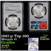 Image 1 : NGC 1887-p Top 100 Morgan Dollar $1 Graded ms63 By NGC