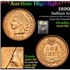 Image 1 : ***Auction Highlight*** 1890 Indian Cent 1c Graded GEM Unc RD By USCG (fc)