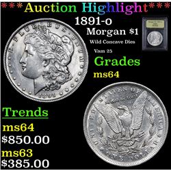 ***Auction Highlight*** 1891-o Morgan Dollar $1 Graded Choice Unc By USCG (fc)