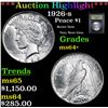 Image 1 : ***Auction Highlight*** 1926-s Peace Dollar $1 Graded Choice+ Unc By USCG (fc)