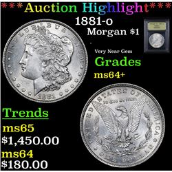 ***Auction Highlight*** 1881-o Morgan Dollar $1 Graded Choice+ Unc By USCG (fc)