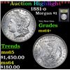 Image 1 : ***Auction Highlight*** 1881-o Morgan Dollar $1 Graded Choice+ Unc By USCG (fc)