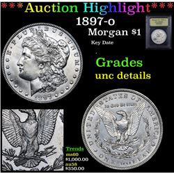 ***Auction Highlight*** 1897-o Morgan Dollar $1 Graded Unc Details By USCG (fc)