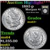 Image 1 : ***Auction Highlight*** 1892-p Morgan Dollar $1 Graded Select+ Unc By USCG (fc)